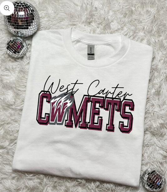 West Carter Comets ||cursive with logo||