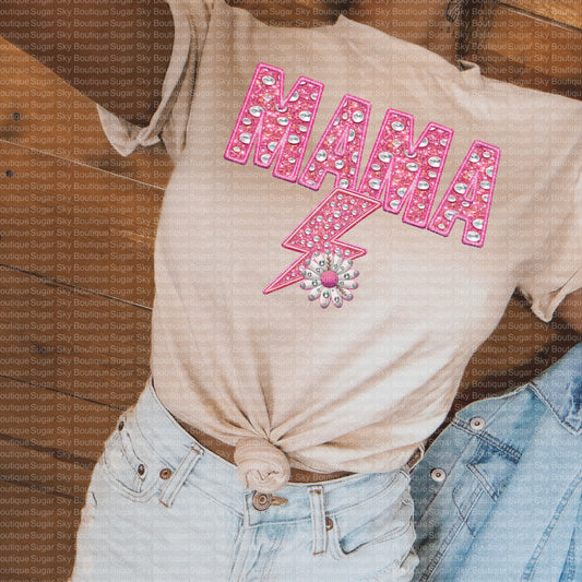 Mama ||faux rhinestones||