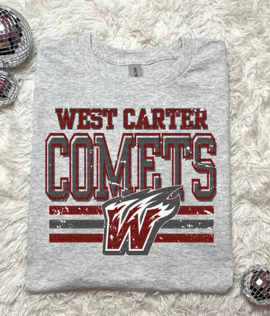 West Carter Comets ||logo distressed||